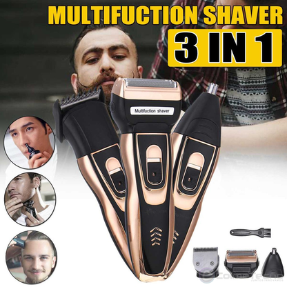 Afeitadora Recargable 3 En 1 Barba, Nariz, Peluquera GM-595