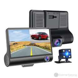 Cámara para Carro DVR 3 en 1 Full HD 1080P Dual Dash Cam