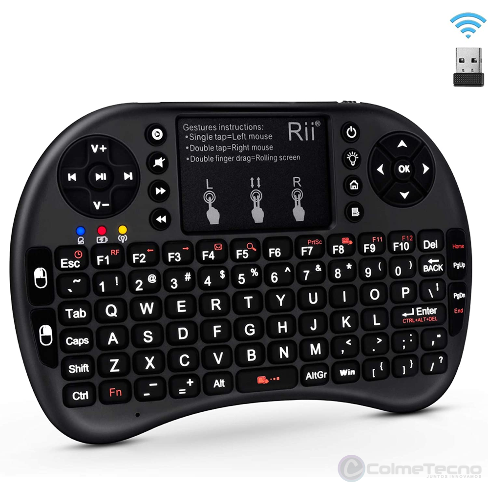 Comprar Mini teclado inalámbrico de 2,4 GHz, mando a distancia, Air Mouse,  panel táctil para Smart TV Box PC