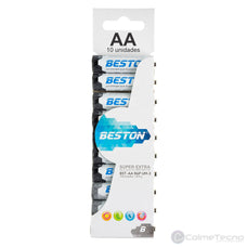 Baterías AA Beston Pilas Carbon 1.5v Super Extra X 10 Unidad