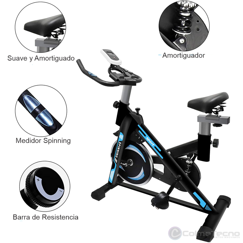 Bicicleta Estática Spinning Ultra Silenciosa Spin Bike Pantalla LED