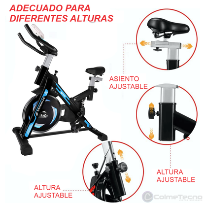 Bicicleta Estática Spinning Ultra Silenciosa Spin Bike Pantalla LED