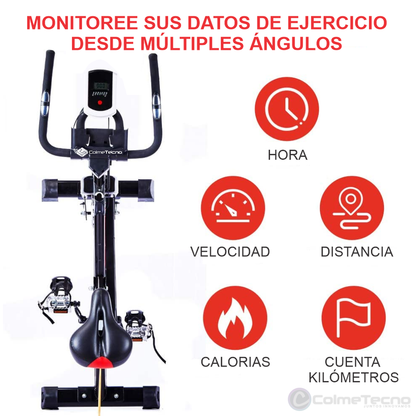 Bicicleta Estática Spinning Ultra Silenciosa Spin Bike Pantalla LED