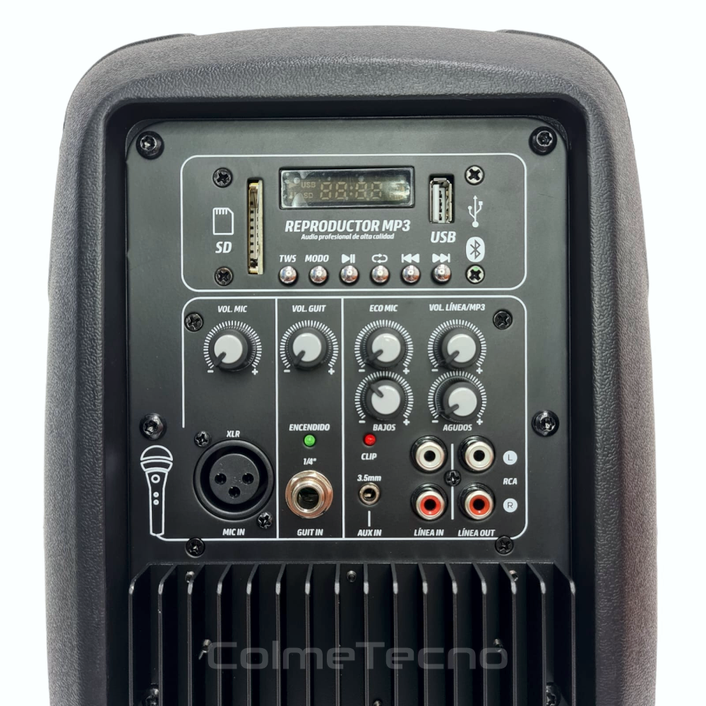 Cabina De Sonido Activa Profesional 8inch Sonivox VS-AC708NB