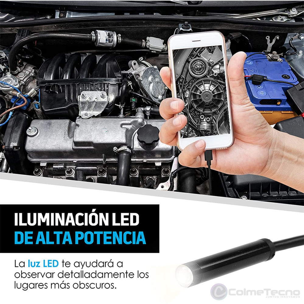Cámara HD Endoscopio Para Android Con Luz LED Integrada 5M
