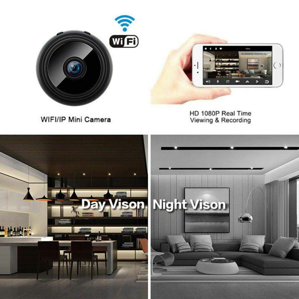 Cámara espía inalámbrica oculta WiFi con visión remota - HD 1080P -  Cargador de cámara espía - Cámara espía inalámbrica - Cámara oculta USB -  Cámara