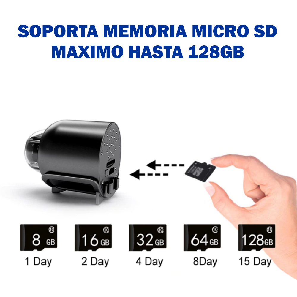 Mini Cámara Inteligente Wifi 1080P Full HD Gran Angular X5