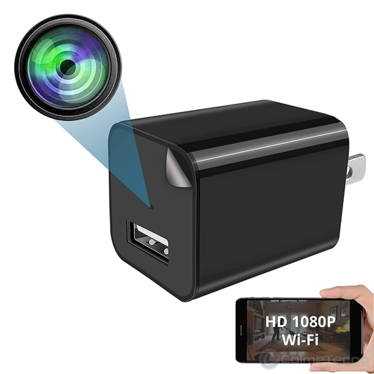 Camara de Seguridad Adaptador Espia Wifi 1080P HD Cargador USB