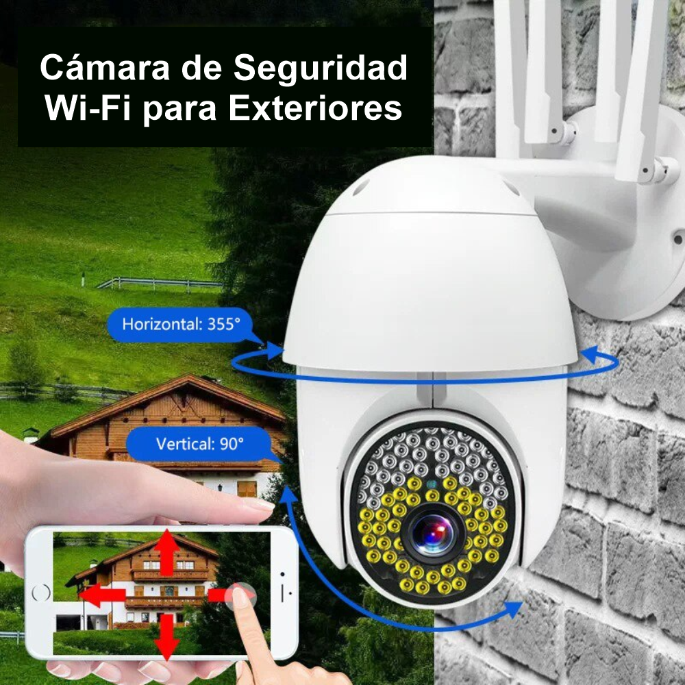 Cámara Ip Impermeable Wifi Hd 2 Antena V380 Pro Cámara wifi de exterior con  alta resolución protege tu hogar desde cualquier lugar de…