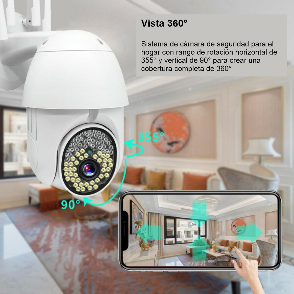 Cámara Ip V380 Pro Wifi 1080p Para Exteriores Detección 3mp