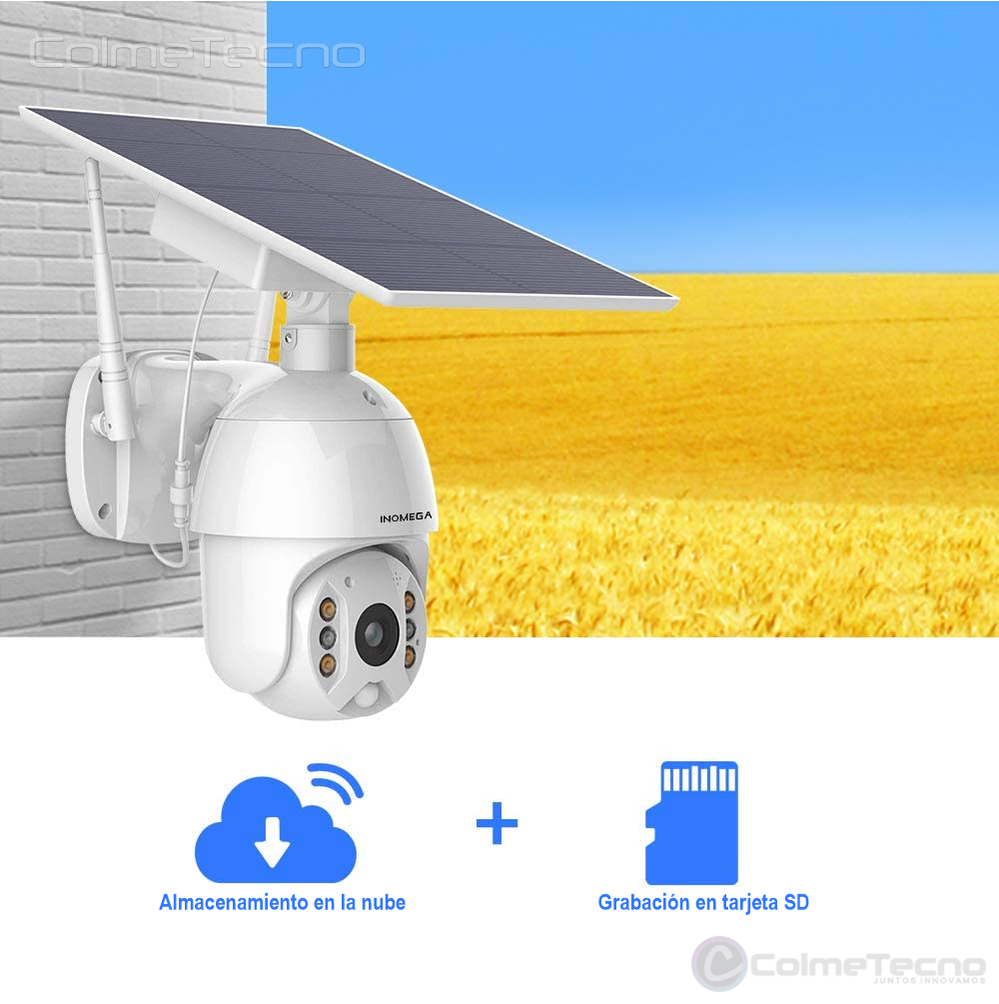 Cámara I, cámara de seguridad 1080P Cámara solar Cámara Wi Fi Rendimiento  probado