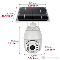 Cámara Seguridad Inteligente IP Wifi Exteriores Carga Solar 1080p PTZ