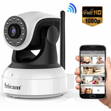 Sricam Cámara De Seguridad IP Wifi 1080P P2P Infrarroja 360°