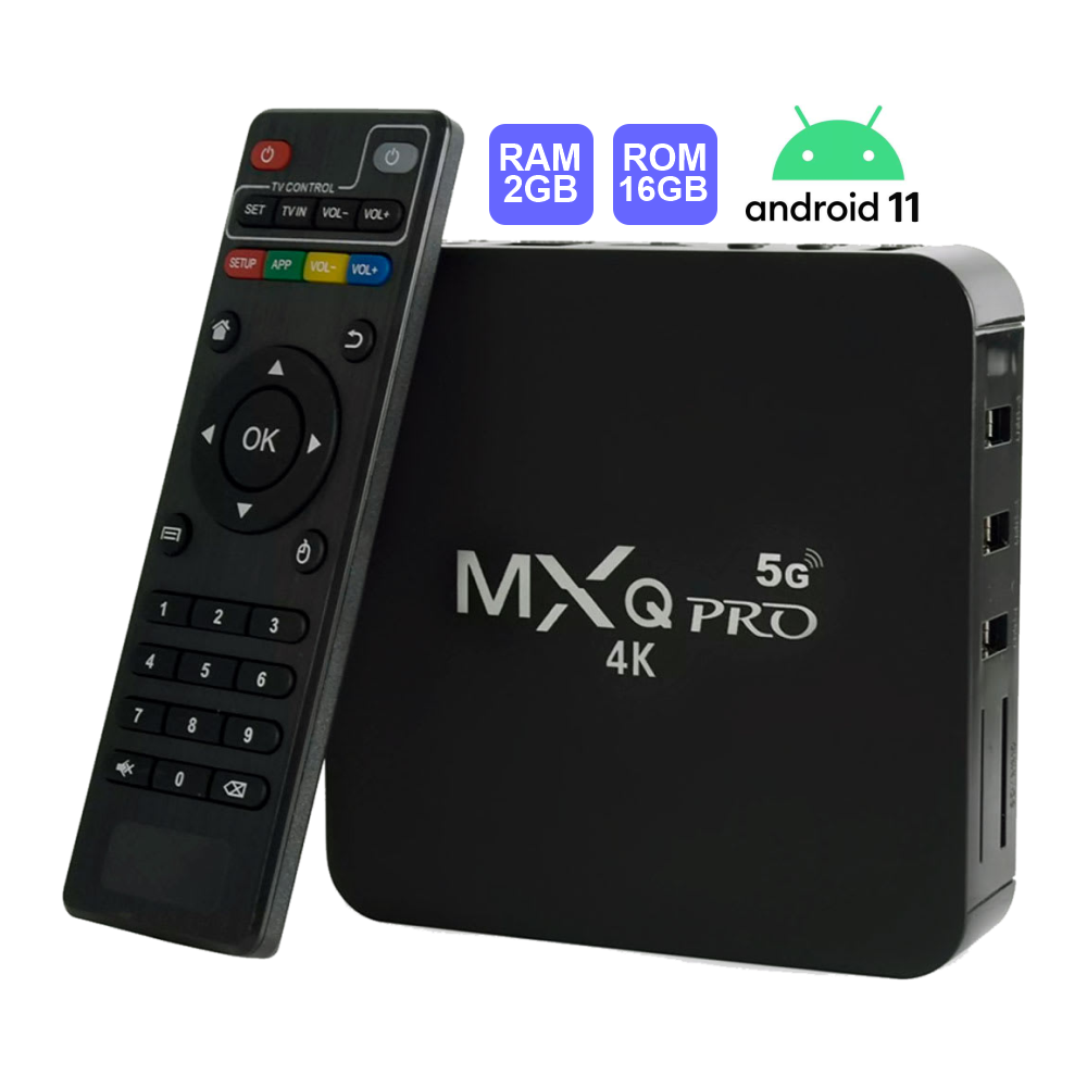 Convertidor a Smart TV Box MXQ Pro 4K Wifi 5G 2GB + 16GB Android 11 –  COLMETECNO