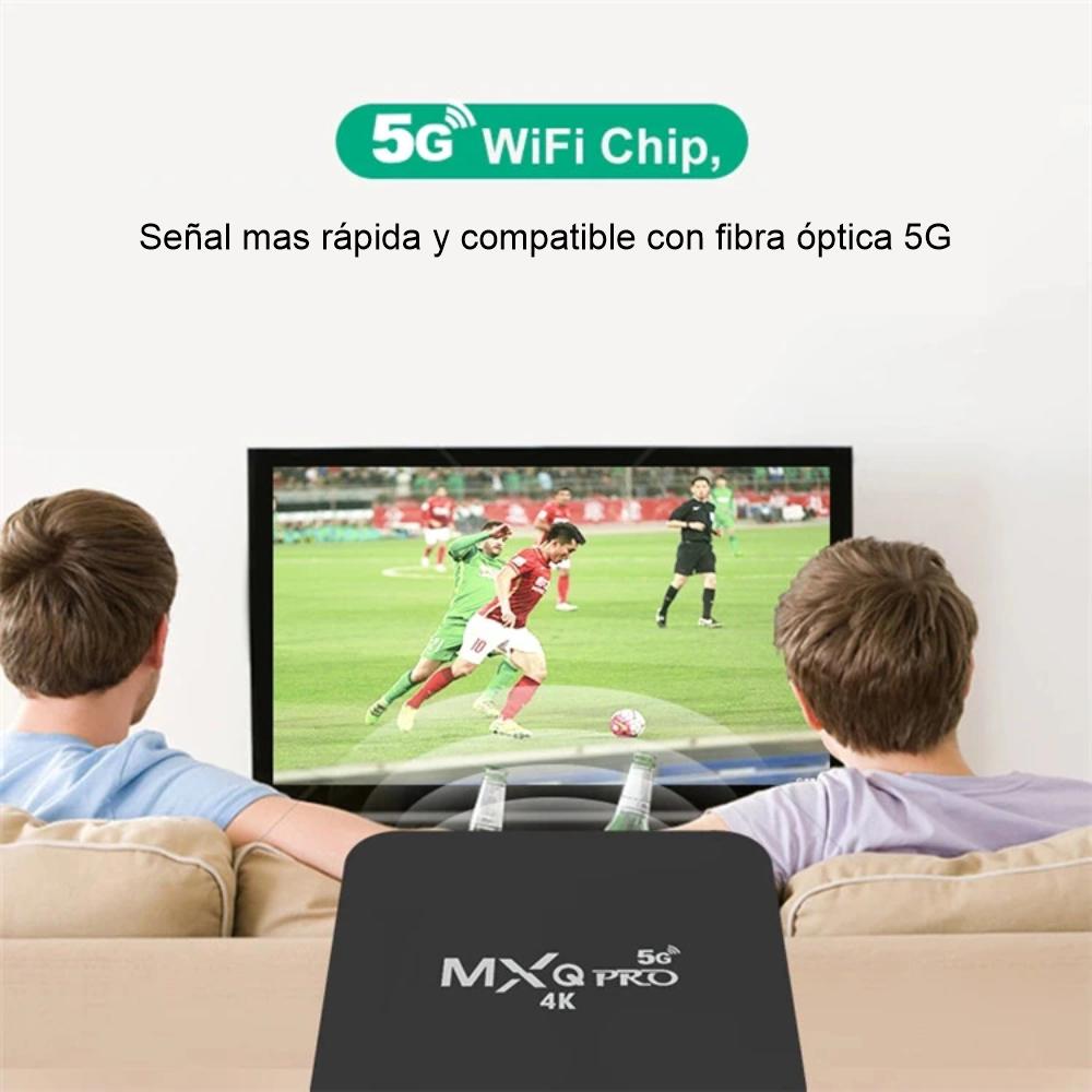 Convertidor a Smart TV Box MXQ Pro 4K Wifi 5G 2GB + 16GB Android 11