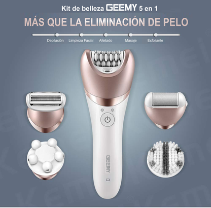 Depiladora Eléctrica 5 En 1 Afeitadora Recargable Geemy GM-7003