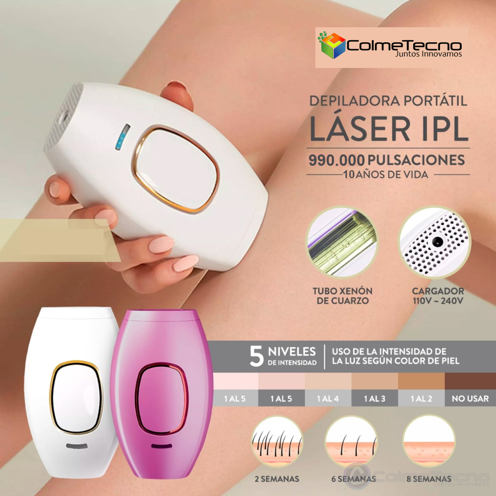 Depiladora Laser Permanente IPL Luz Pulsada 9 Niveles