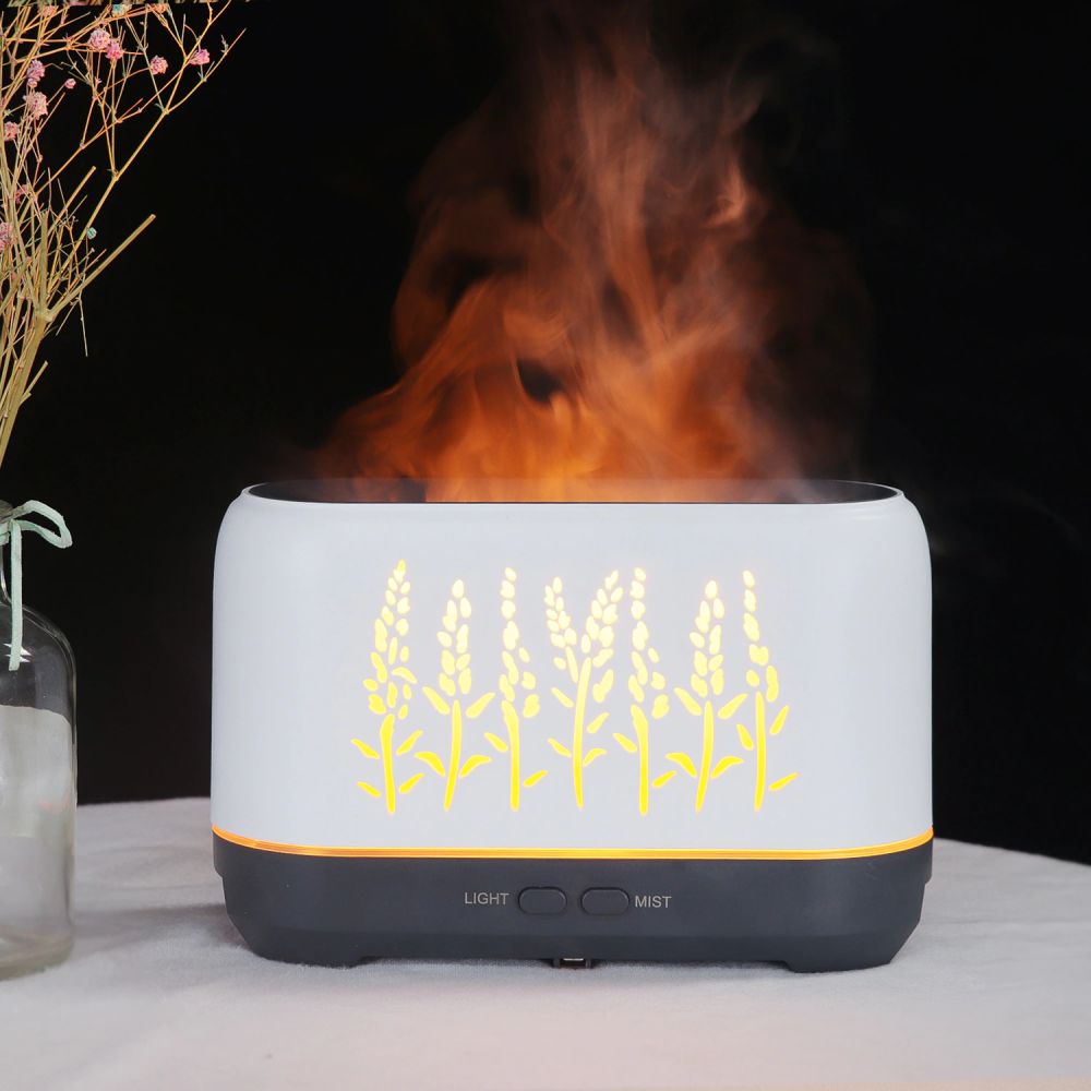 Difusor De Aromas Humidificador Luz Led Efecto Fuego 200ml