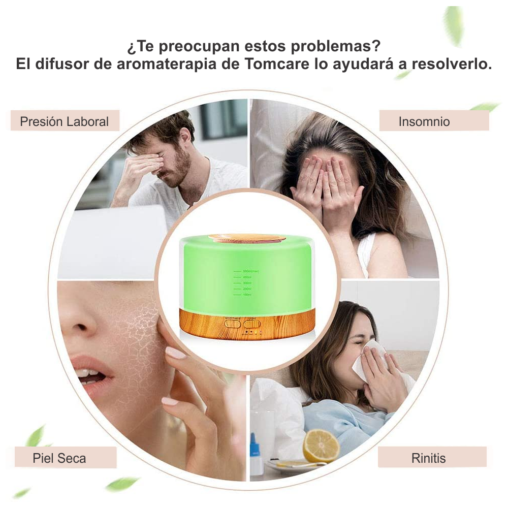 Difusor de Aromas Humidificador de aire 500ml KP-1780 LED