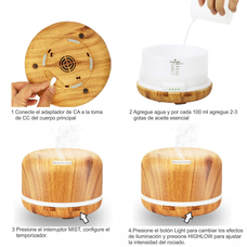 Difusor De Aromas 500ml Humidificador De Aire X500 Control Remoto