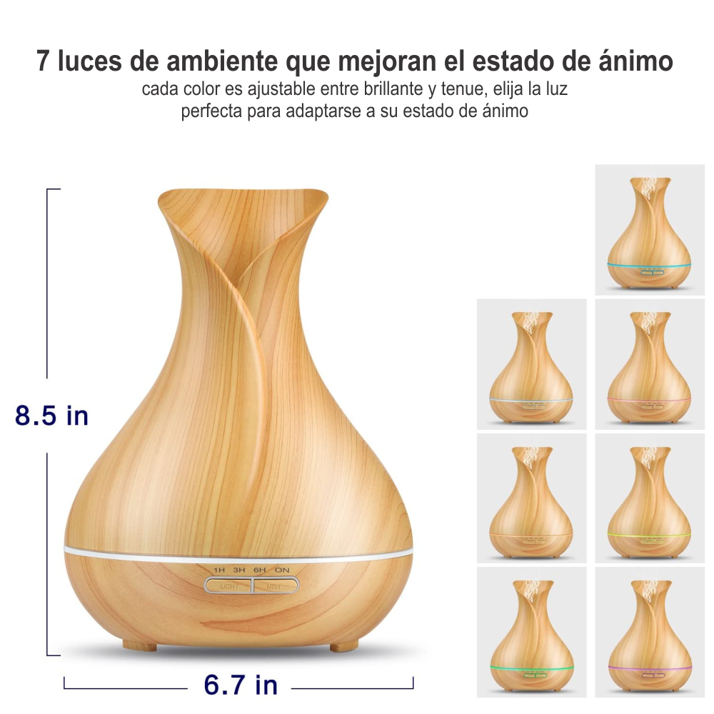 Difusor De Aromas Humidificador de Aire JARRON 400ml KP-1034