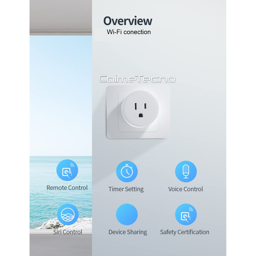 Enchufe Inteligente Getttech Wi-Fi Control Voz Google Alexa GSW-71002