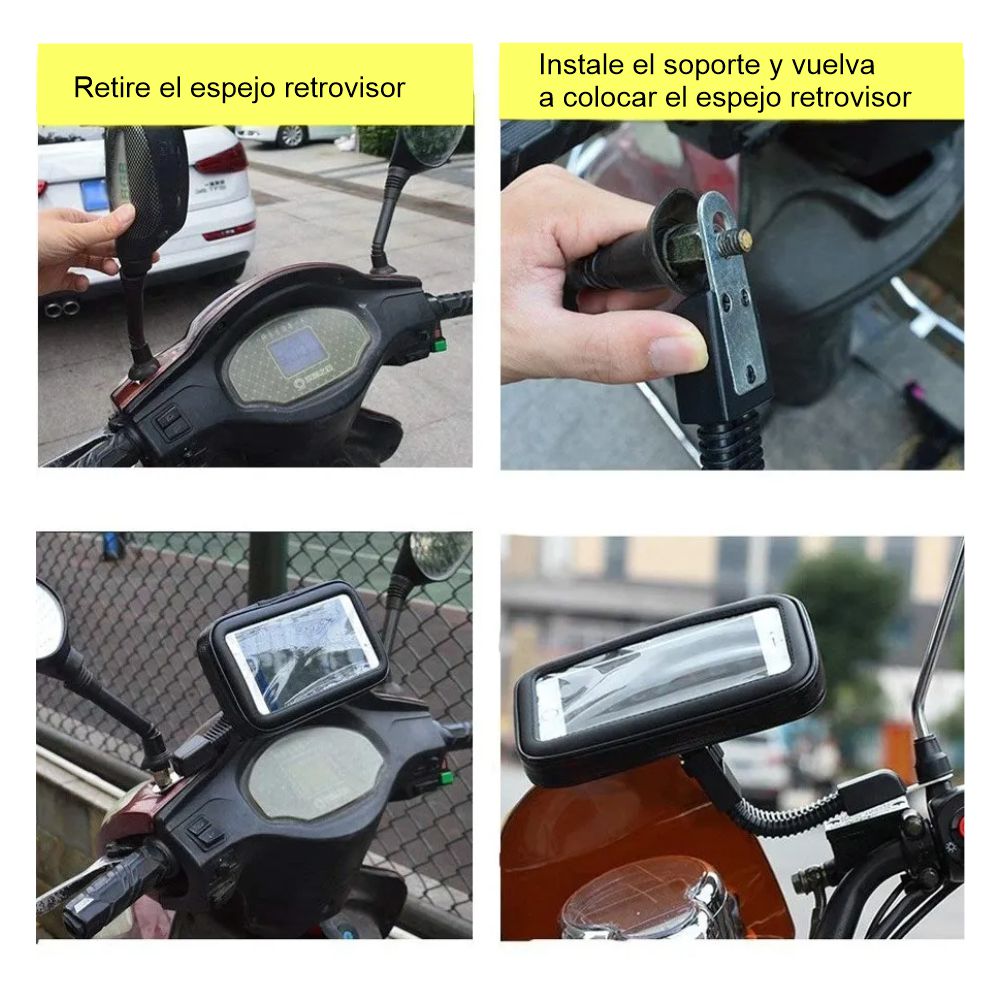 Soporte Holder Celular De Moto Bicicleta Estuche Impermeable