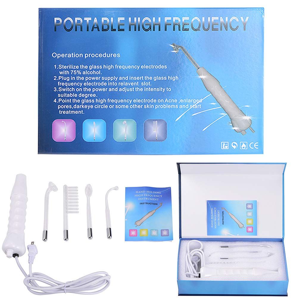 Maquina de Alta Frecuencia Facial Portátil de 4 Electrodos