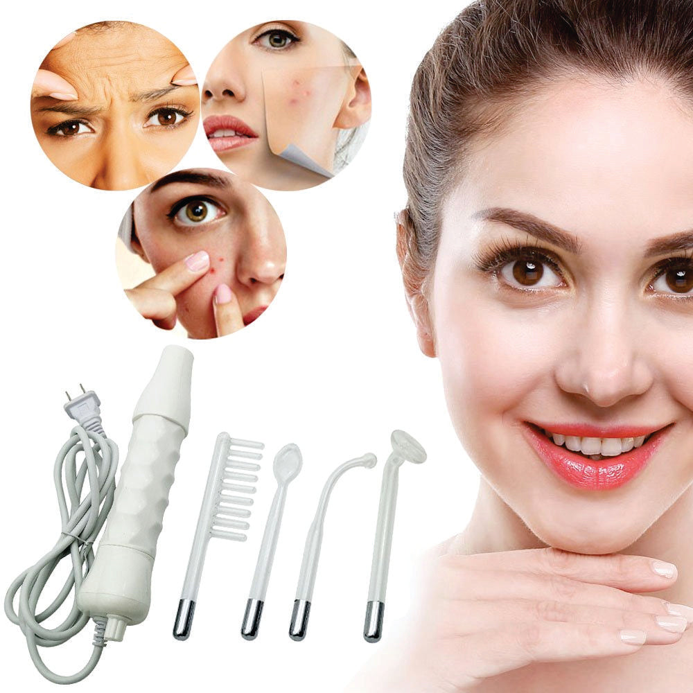 Maquina de Alta Frecuencia Facial Portátil de 4 Electrodos