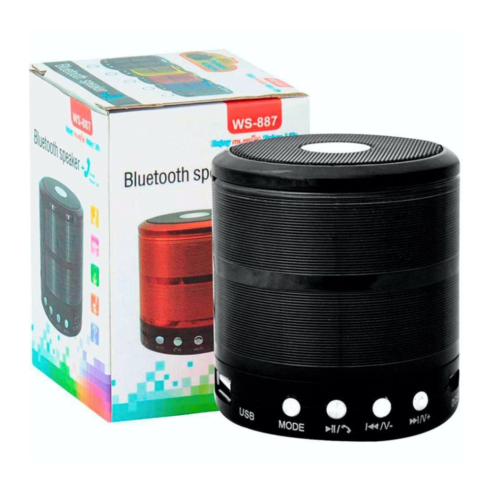 Mini Speaker Parlante Bluetooth Portatil Radio FM USB 887 – COLMETECNO