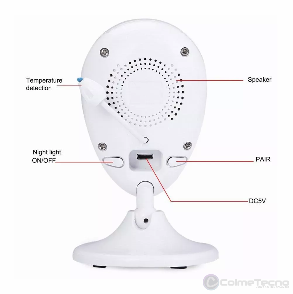 Babycam Monitor De Bebé, Cámara De Seguridad Visión Noct y Zoom
