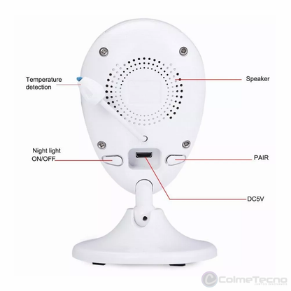 Babycam Monitor De Bebé, Cámara De Seguridad Visión Noct y Zoom