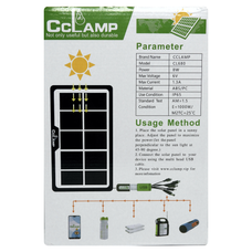 Panel Solar 8W 6V Cable USB Cargador Solar Celular CL-680