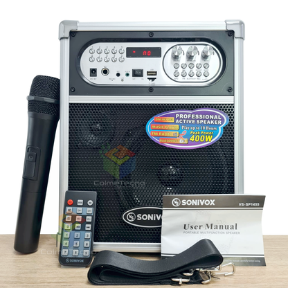 Parlante Portátil Profesional Sonivox 400w Bluetooth VS-1455