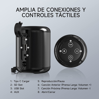 1Hora Mini Bocina Speaker Bluetooth Altavoz Portátil BOC062