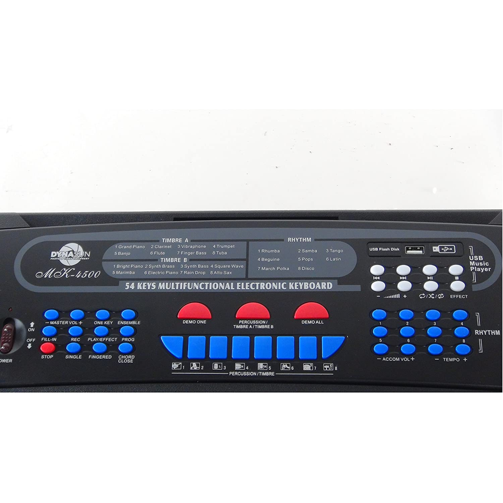 Teclado Electrónico Organeta Piano 54 Teclas MK-4500 USB
