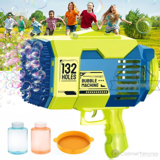 Pistola De Juguete Para Niños Maquina De Burbujas 132holes