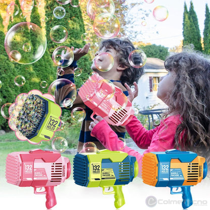 Pistola De Juguete Para Niños Maquina De Burbujas 132holes