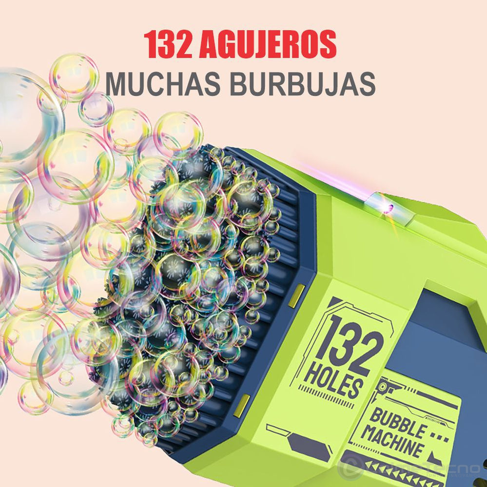 Pistola De Juguete Para Niños Maquina De Burbujas 132holes