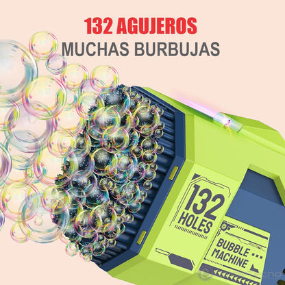 Pistola De Juguete Para Niños Maquina De Burbujas 132holes