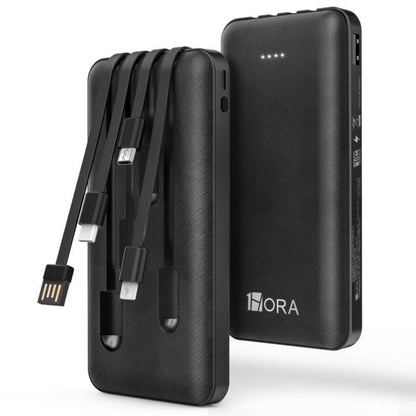 1Hora Power Bank Batería Portátil 10.000mah 4 Cables GAR148