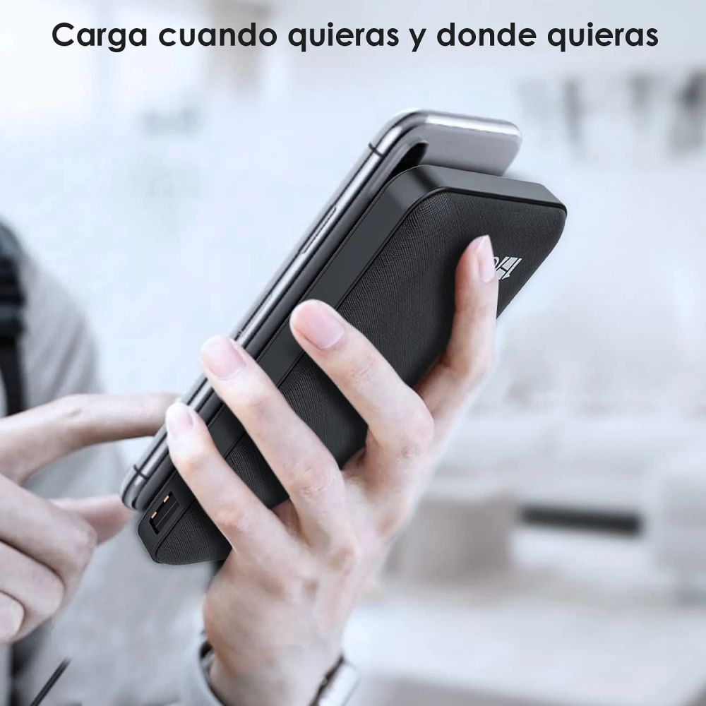1Hora Power Bank Batería Portátil 10.000mah 4 Cables GAR148