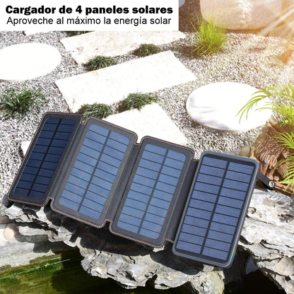 Power Bank Solar Cargador De Batería Portátil 20000mah 2 USB