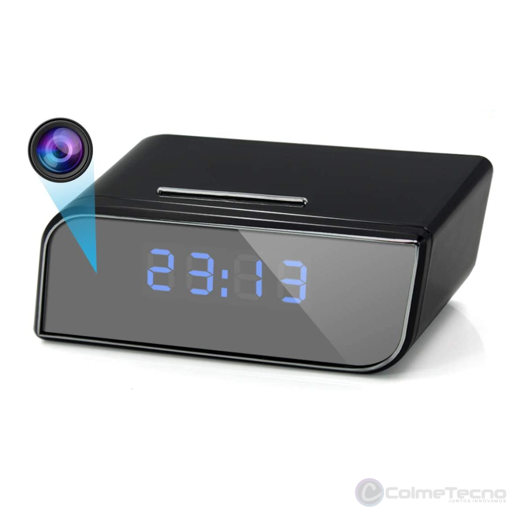 Reloj Despertador con Cámara Espía Wifi 1080P Full HD Infrarroja