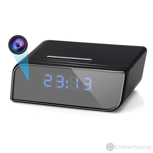 Reloj Despertador con Cámara Espía Wifi 1080P Full HD Infrarroja