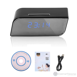 Reloj Despertador con Cámara Espía Wifi 1080P Full HD Infrarroja