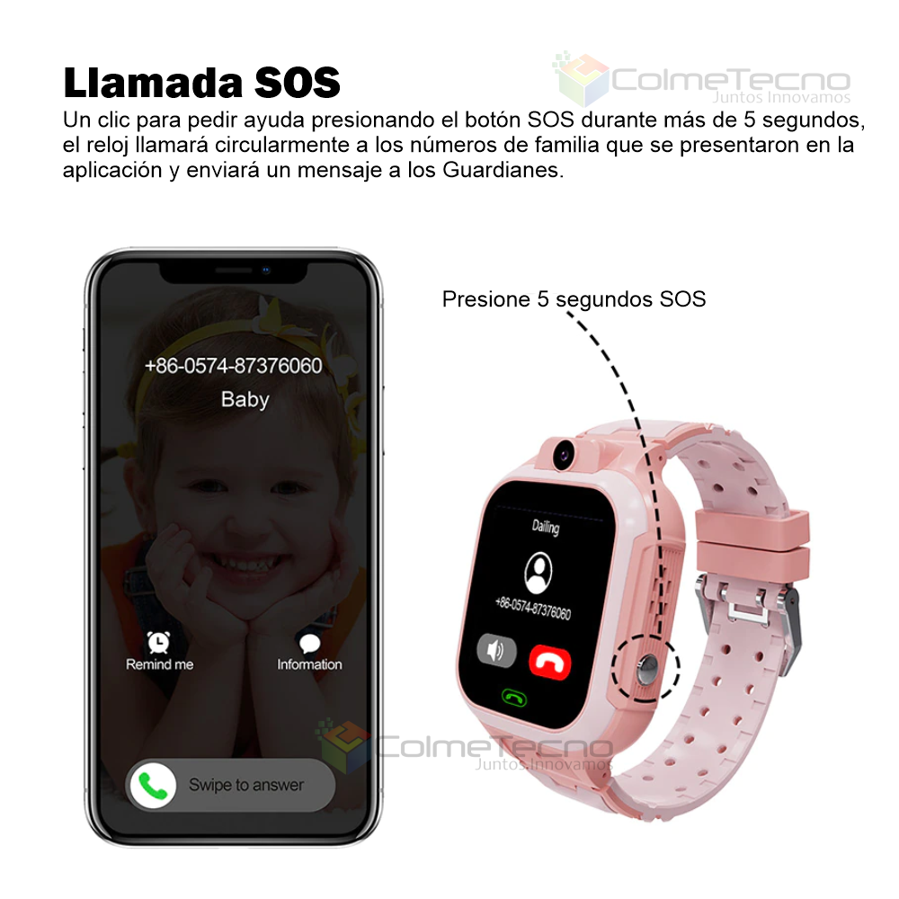 Smartwatch 4G Para Niños Gps Video Llamada T20 Homologado – COLMETECNO
