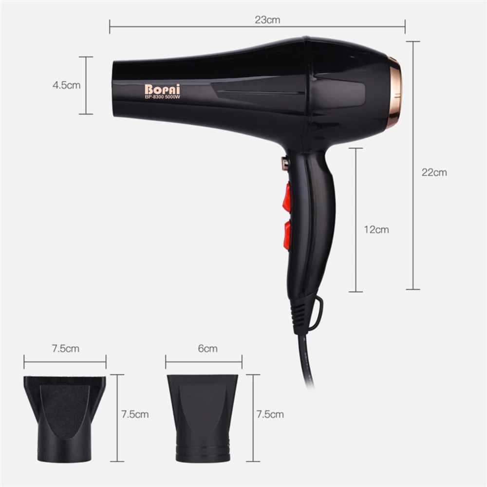 Secador De Pelo Profesional Max Power 6000W Bopai BP-8400