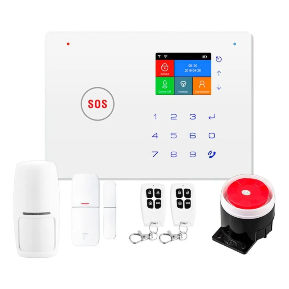 Sistemas de Alarma Tuya Inteligente 4G gsm WiFi Sistema de Alarma for el  hogar Kit Sistema de Seguridad de Alarma inalámbrica Control de cámara Pir  Sirena del Sensor (Color : Kit 5) 