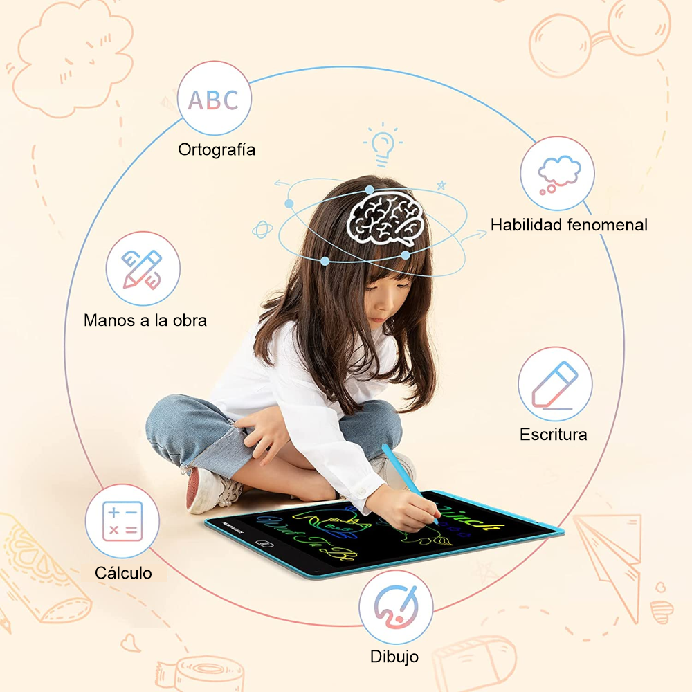 Tableta De Dibujo Electrónica Tableta Mágica Pantalla LCD 12"